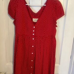 Ralph Lauren Button Front Star Print Dress/Size Small